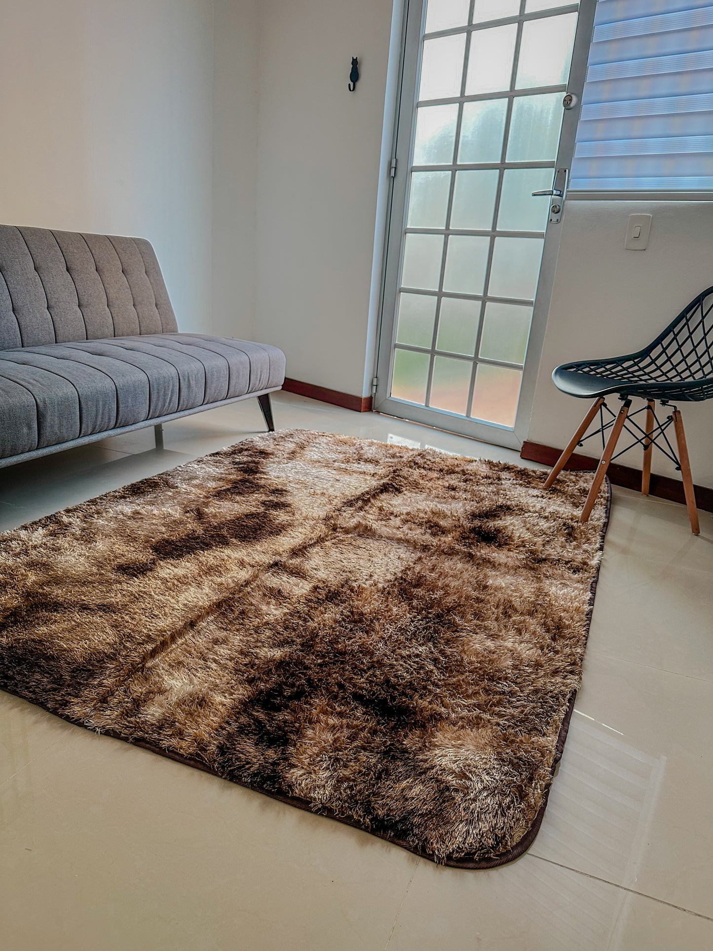 Alfombra de felpa de pelo largo para sala 2.0X1.50, decoración del hogar