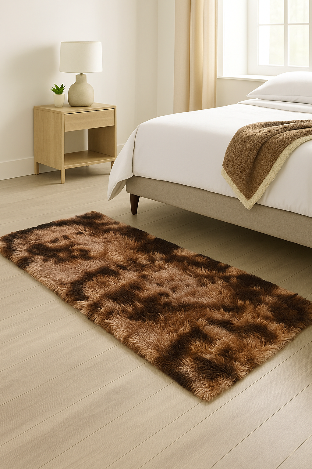 Tapete pie de cama gris 1,50x60cm