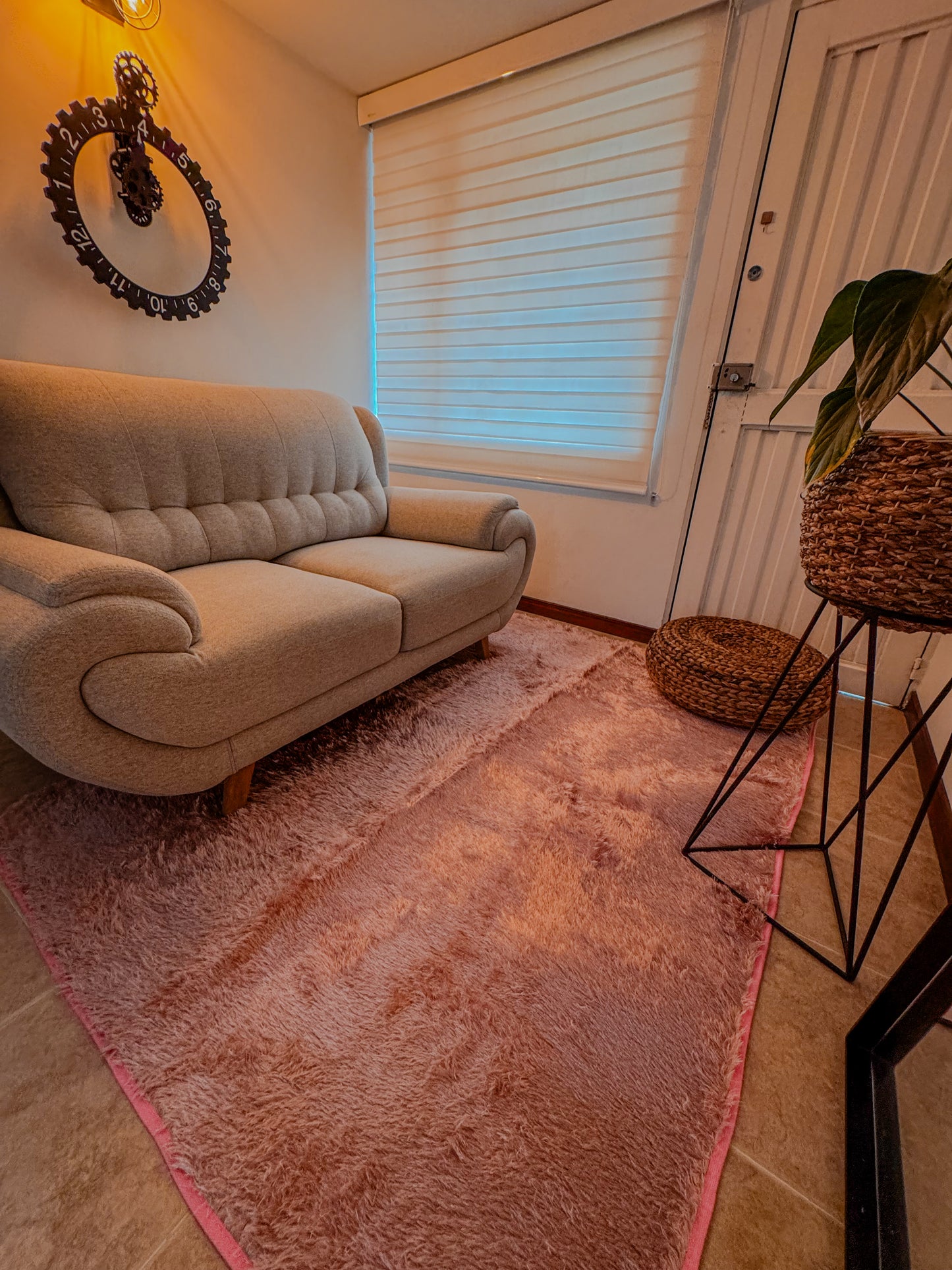 Alfombra de felpa de pelo largo para sala 2.0X1.50, decoración del hogar