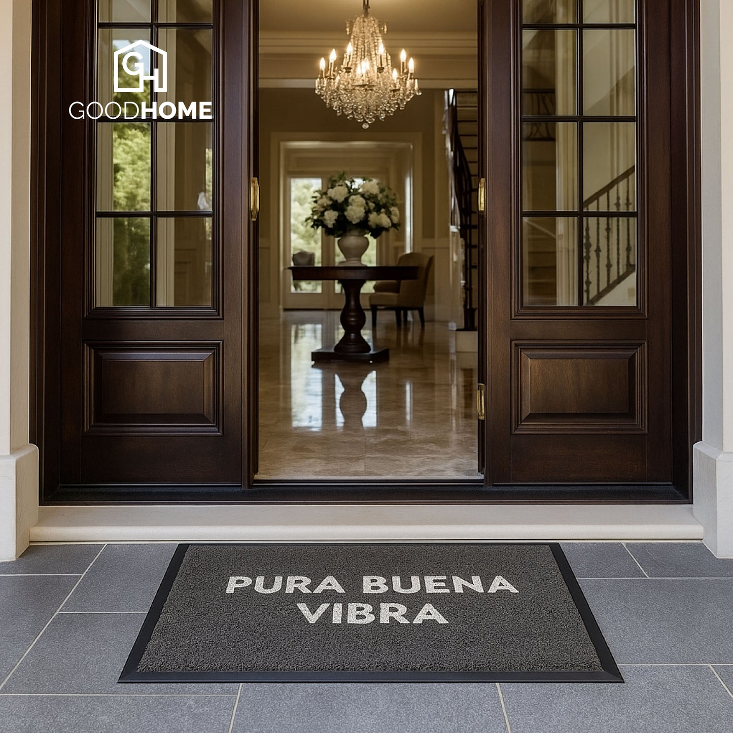 Tapete de bienvenida Buenas vibras 70x45cm