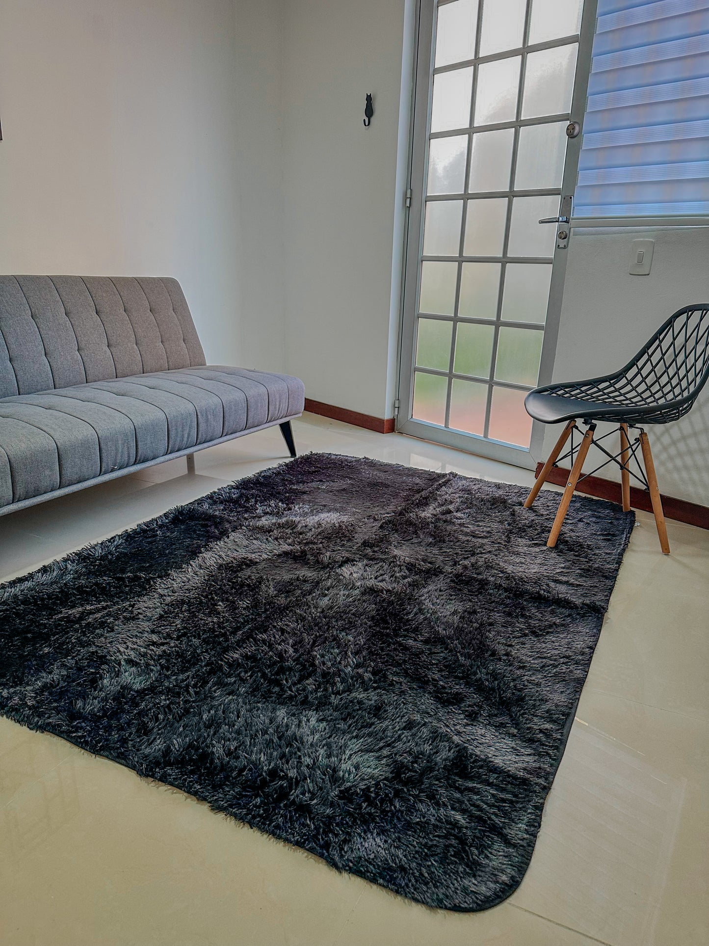 Alfombra de felpa de pelo largo para sala 2.0X1.50, decoración del hogar