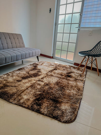 Alfombra de felpa de pelo largo para sala 2.0X1.50, decoración del hogar