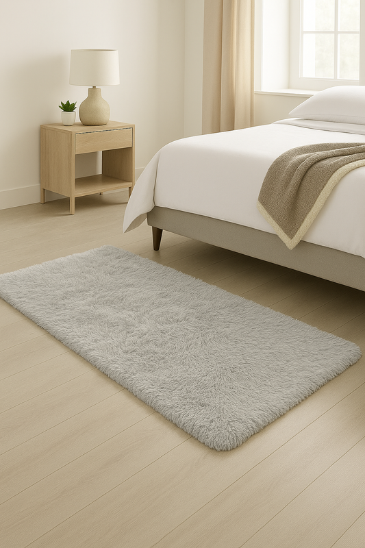 Tapete pie de cama gris 1,50x60cm