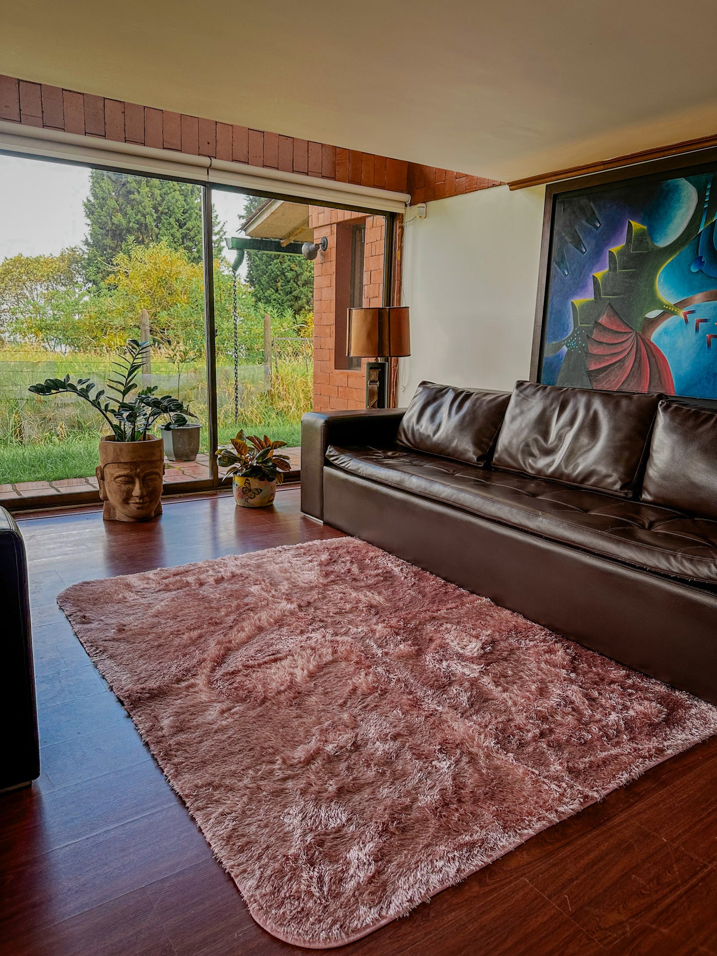 Alfombra de felpa de pelo largo para sala 2.0X1.50, decoración del hogar