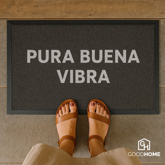 Tapete de bienvenida Buenas vibras 70x45cm