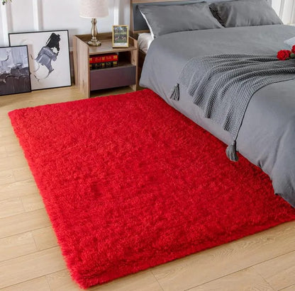 Alfombra de felpa de pelo largo para sala 2.0X1.50, decoración del hogar