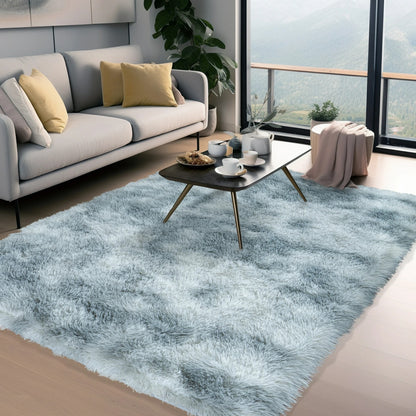 Alfombra de felpa de pelo largo para sala 2.0X1.50, decoración del hogar